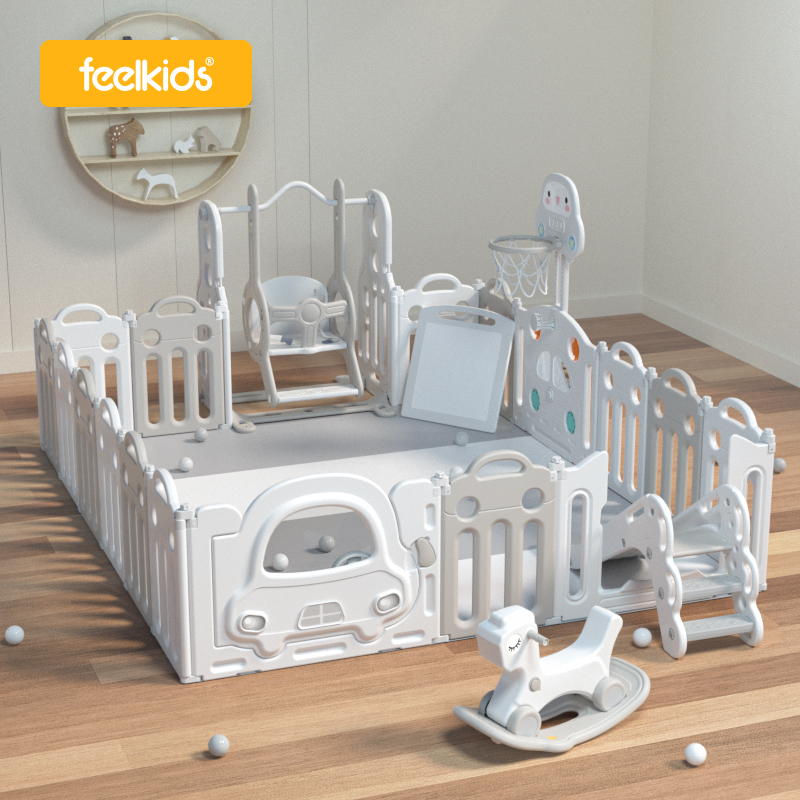 Kids Outdoor Fence - Feiqitoy Plastic Playard Portable Indoor Game