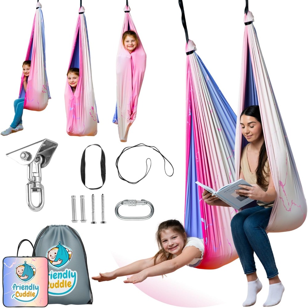 Kids Outdoor Hammock Swing - Indoor Sensory Swing for Kids or