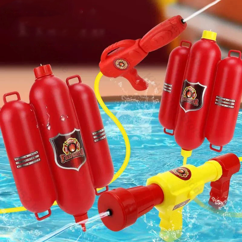 Kids Outdoor Backpack - Large Capacity Water Gun Fireman Backpack