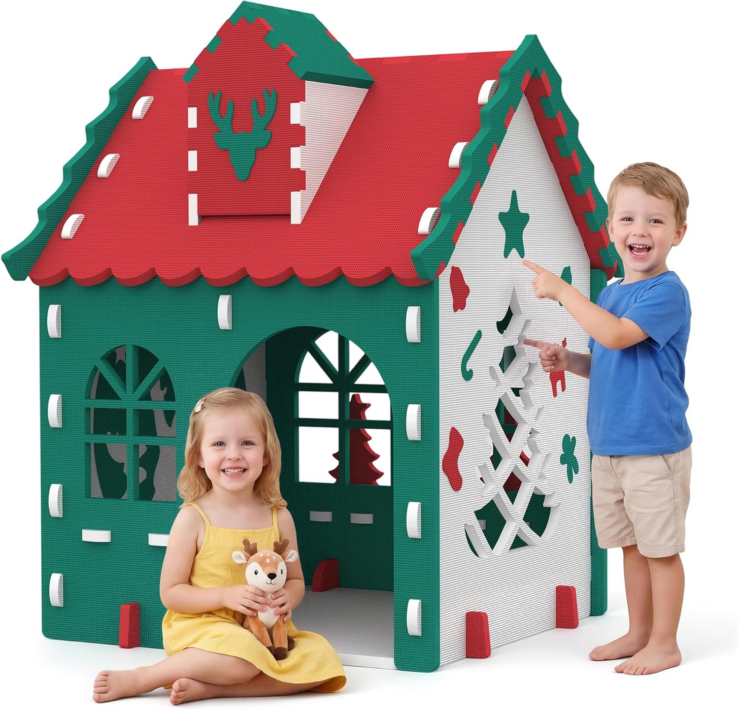 Kids Outdoor House With Kitchen - Kids Playhouse Kitchen Theme, Indoor Outdoor