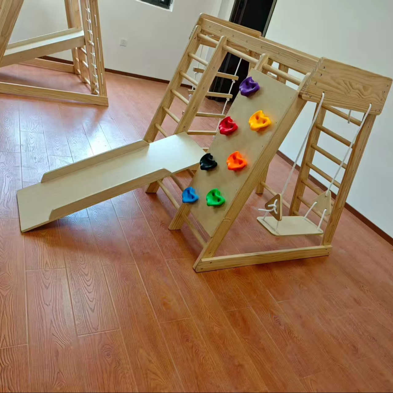 Kids Outdoor Climbing - Wooden Kids Climbing Frame Ladders Toys