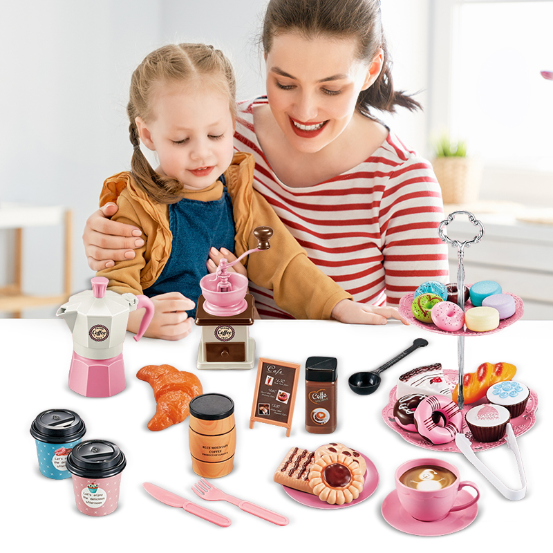 Kids Outdoor House With Kitchen - Pretend Play Tea Party Set for