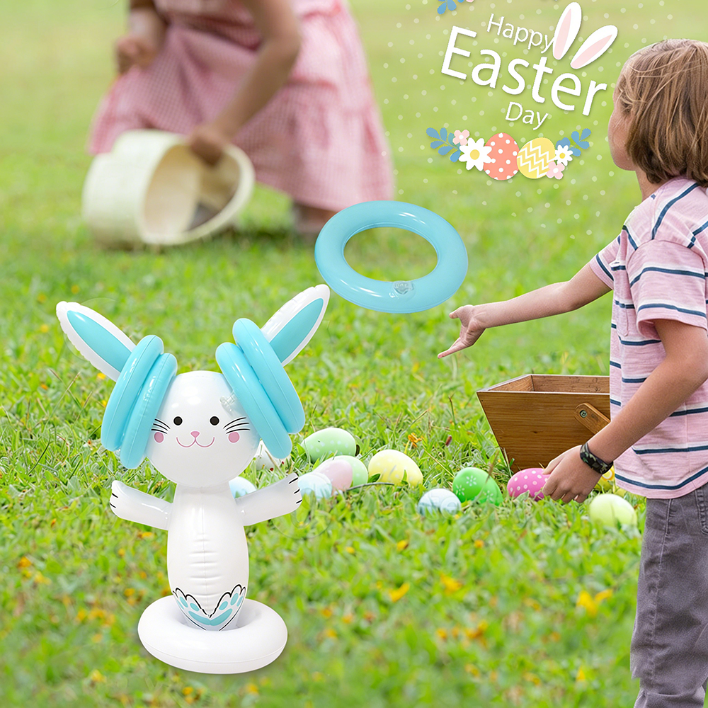 Play Kids Outdoor - Easter Inflatable Bunny Ring Toss Game