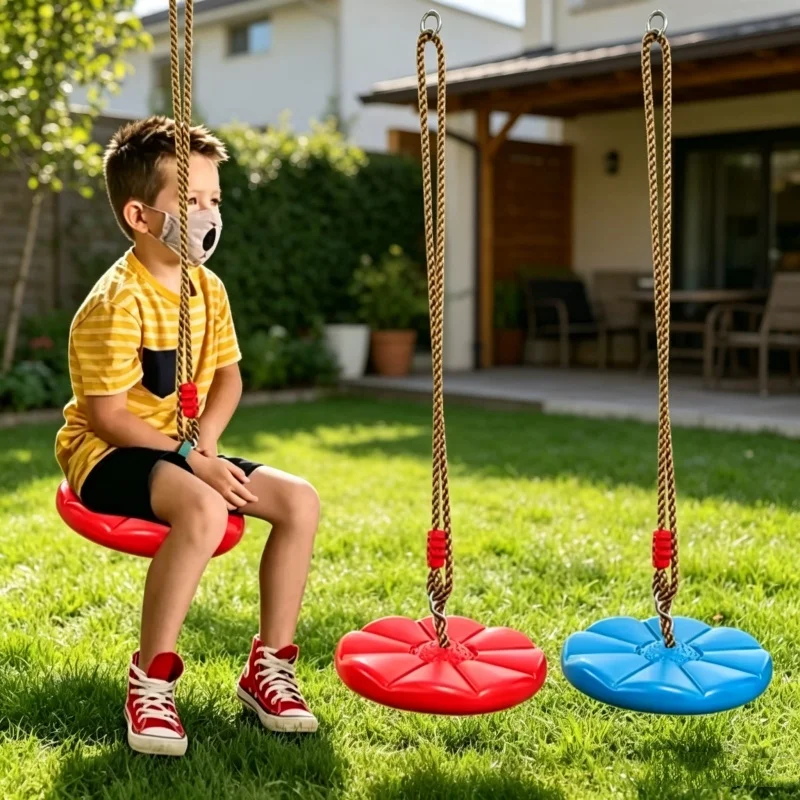 Kids Outdoor Chair Plastic - Thickened Octagonal Petal Disc Swing Durable