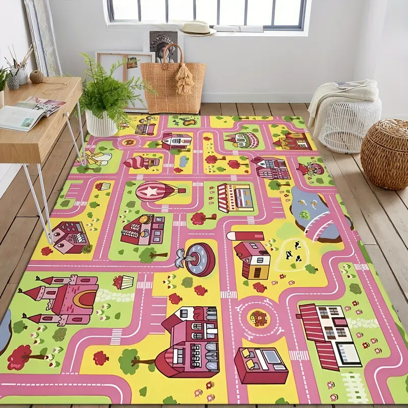 Kids Outdoor Games Ideas - Pink City Carpet for Girls Room
