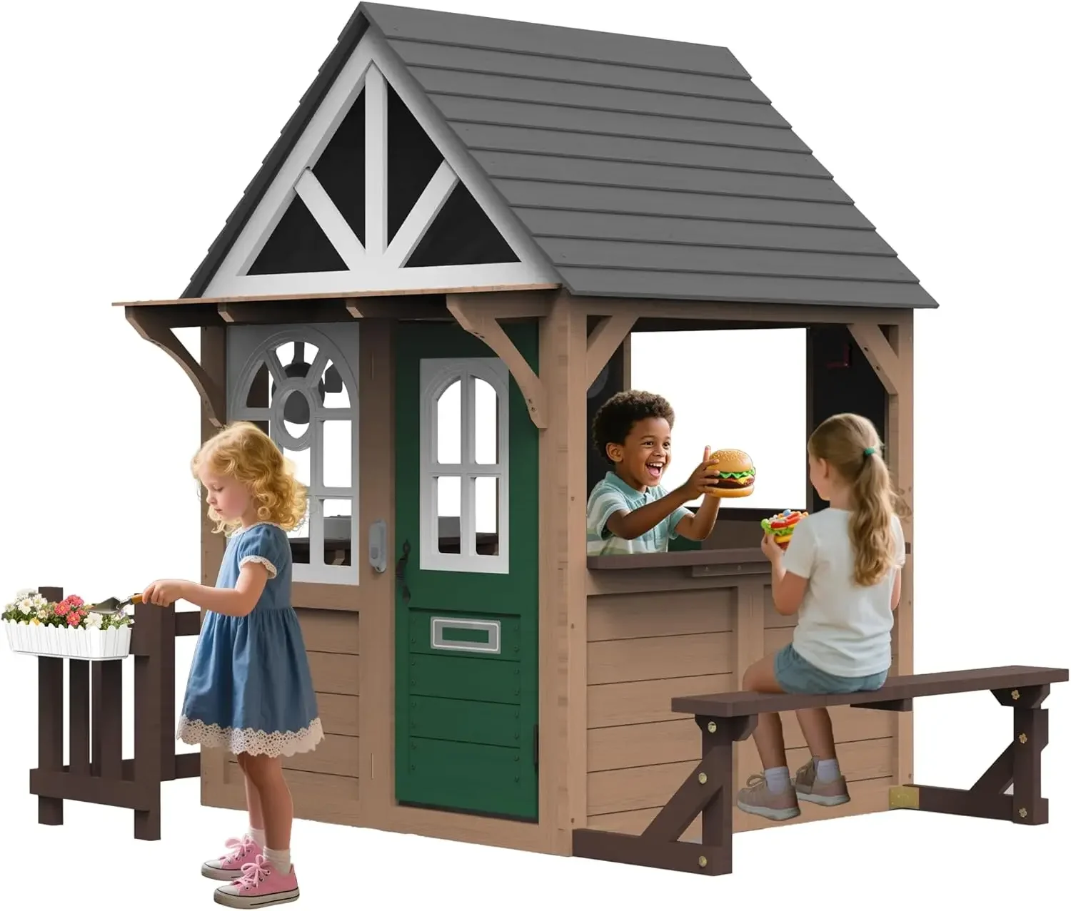 Seizeen Outdoor Play House for - Kids Outdoor House With Kitchen ulasan dan harga