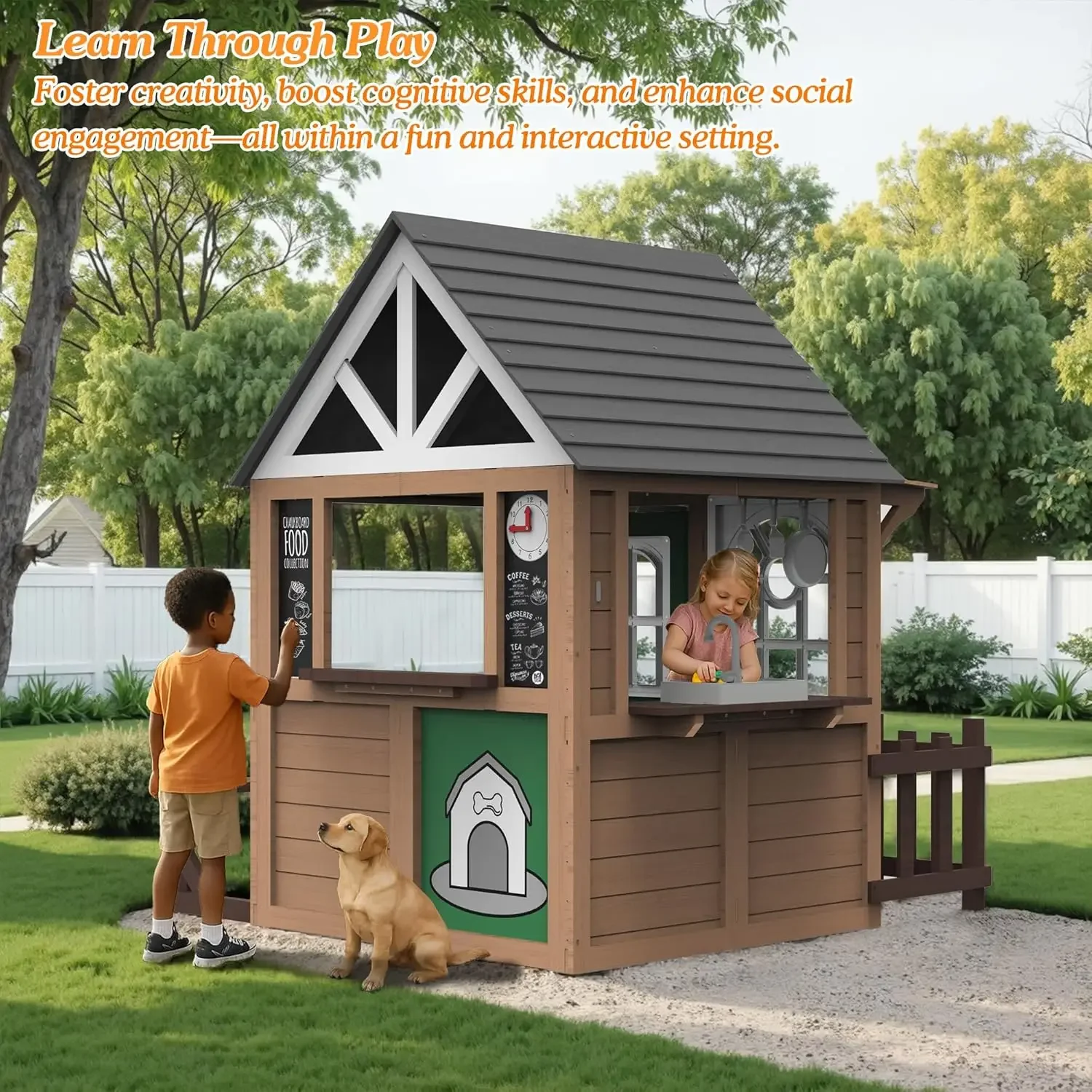 Seizeen Outdoor Play House for - Kids Outdoor House With Kitchen ulasan dan harga