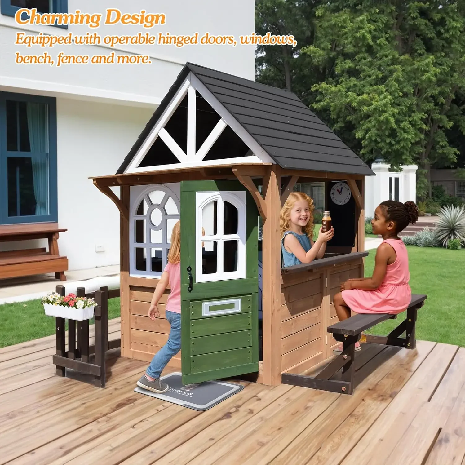 Seizeen Outdoor Play House for - Kids Outdoor House With Kitchen ulasan dan harga