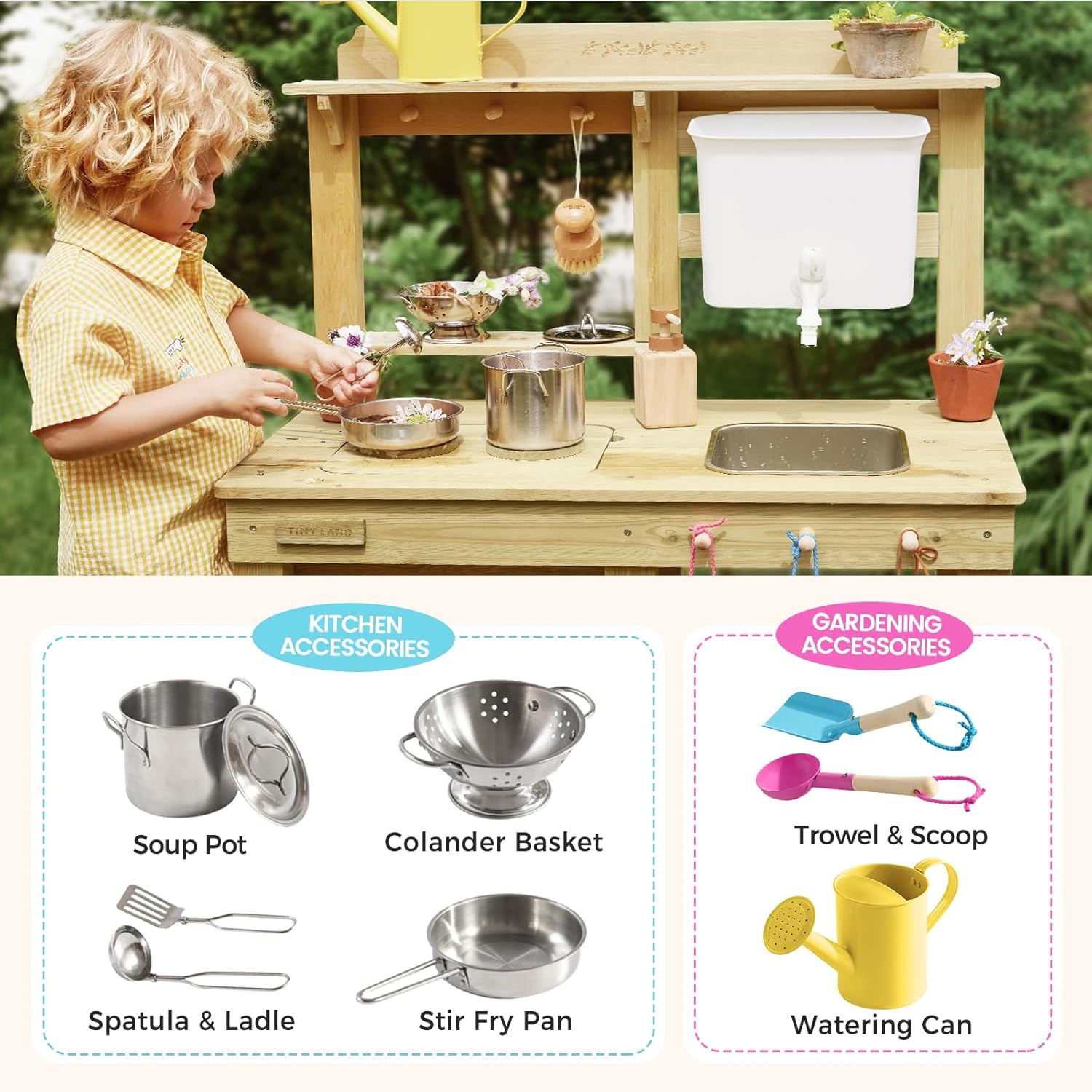 Outdoor Mud Kitchen for Kids,  - Kids Outdoor House With Kitchen ulasan dan harga