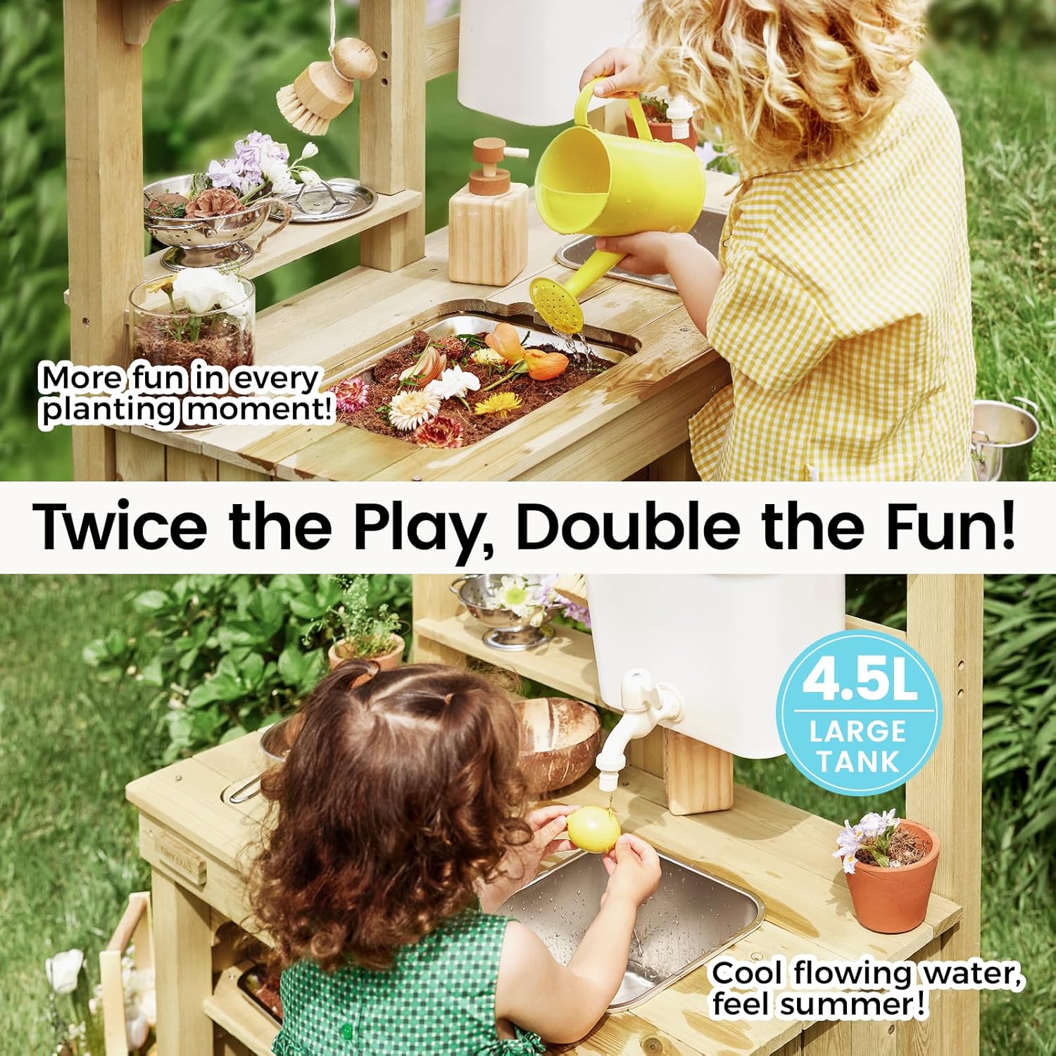 Outdoor Mud Kitchen for Kids,  - Kids Outdoor House With Kitchen ulasan dan harga