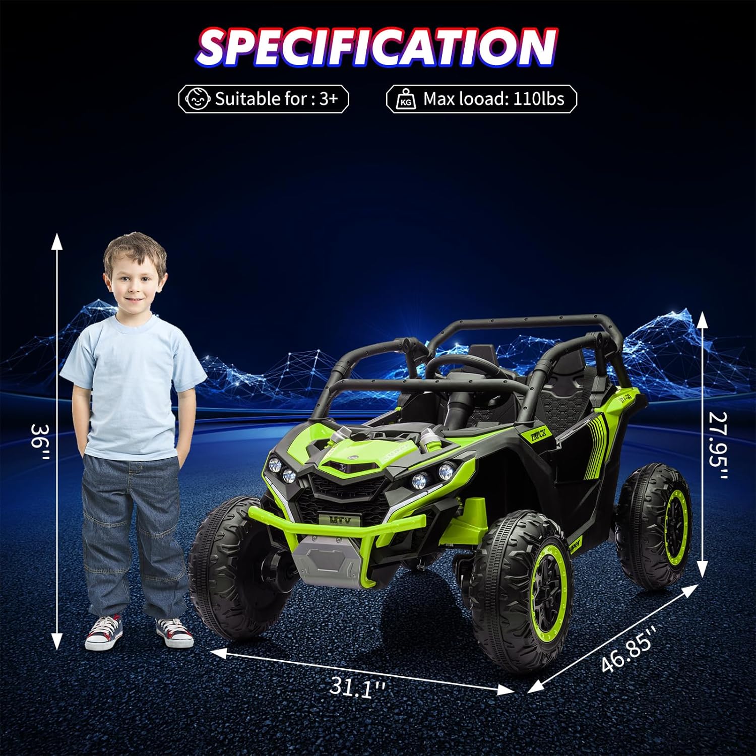 24V 2-Seater Ride-on UTV Kids  - Ride On Toy Car ulasan dan harga