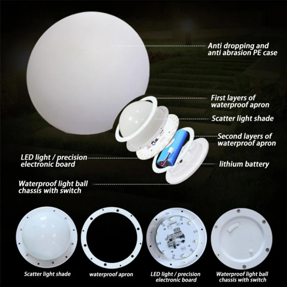 Rechargeable LED Glowing Ball  - Kids Outdoor Garden ulasan dan harga