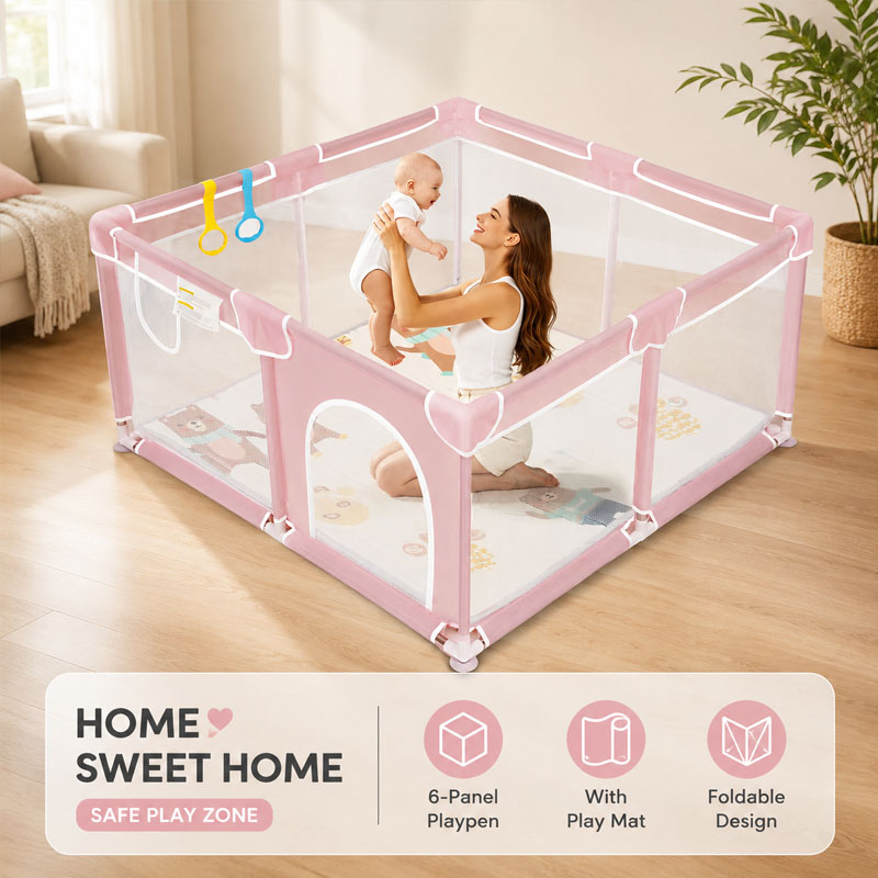 Baby Playpen with Mat Foldable - Kids Outdoor Fence ulasan dan harga
