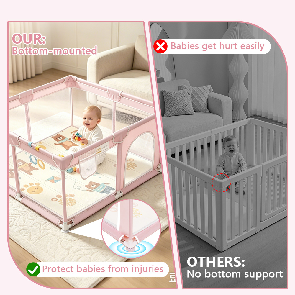 Baby Playpen with Mat Foldable - Kids Outdoor Fence ulasan dan harga
