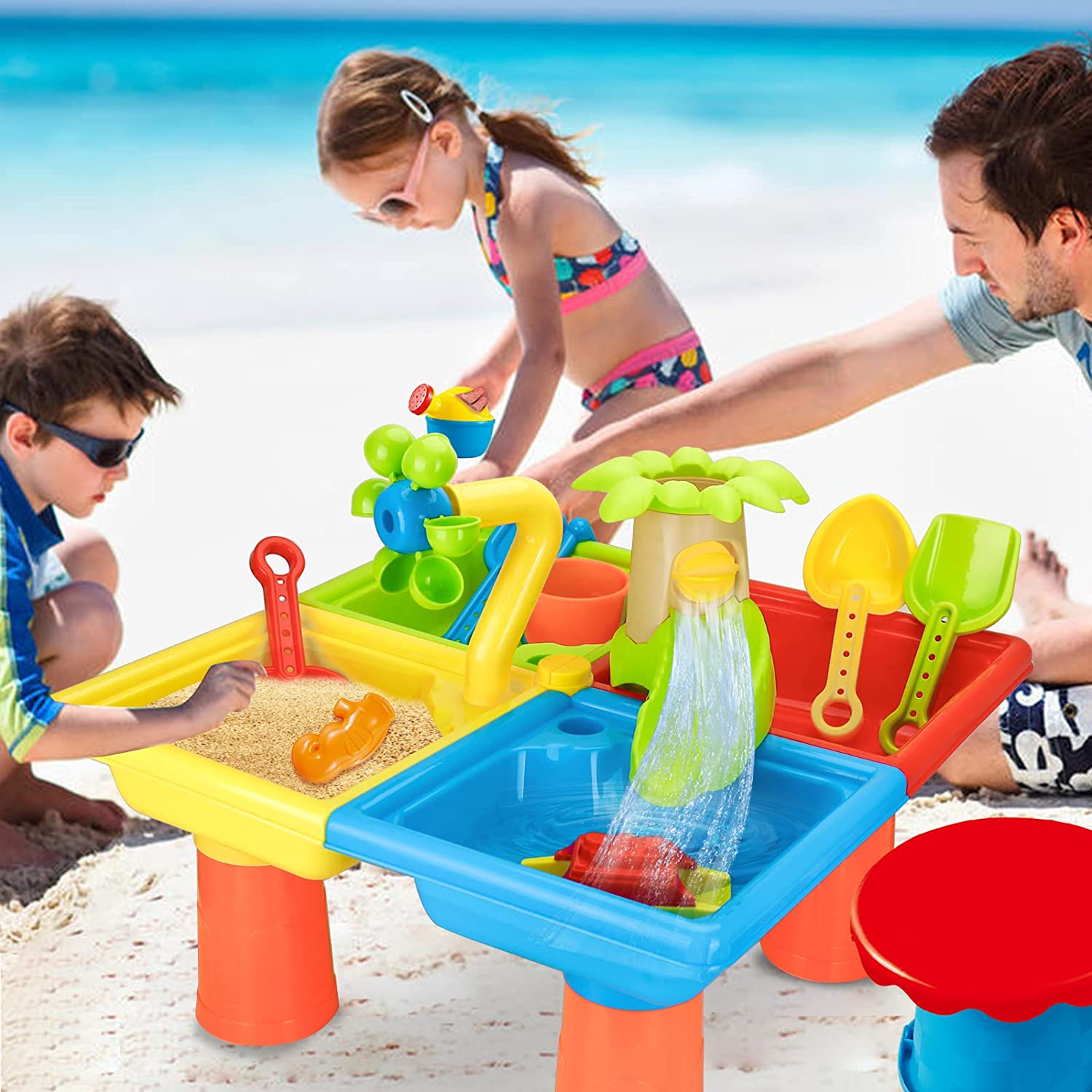 Beach Table Sand Play Toys Chi - Kids Outdoor Activity Toys ulasan dan harga