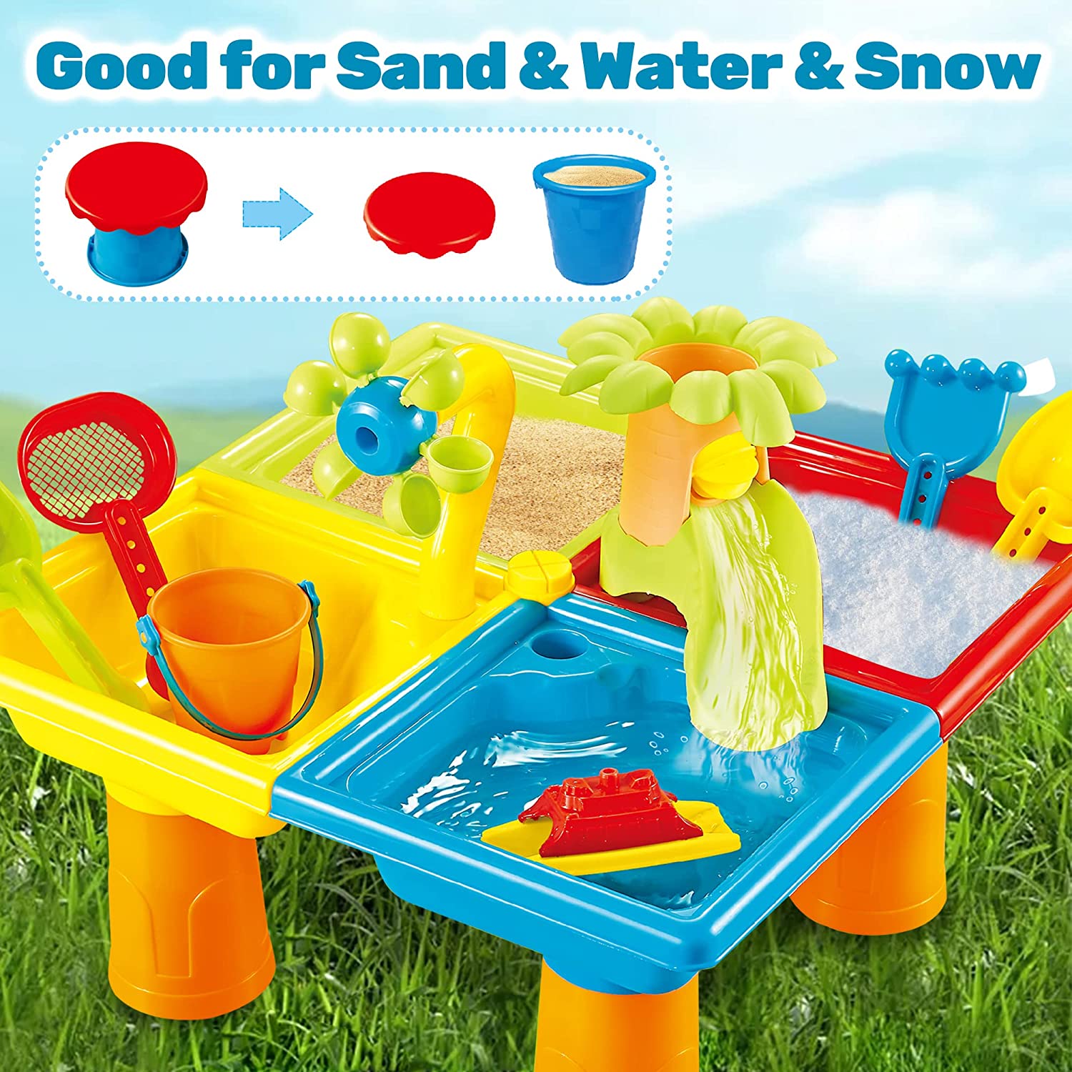 Beach Table Sand Play Toys Chi - Kids Outdoor Activity Toys ulasan dan harga