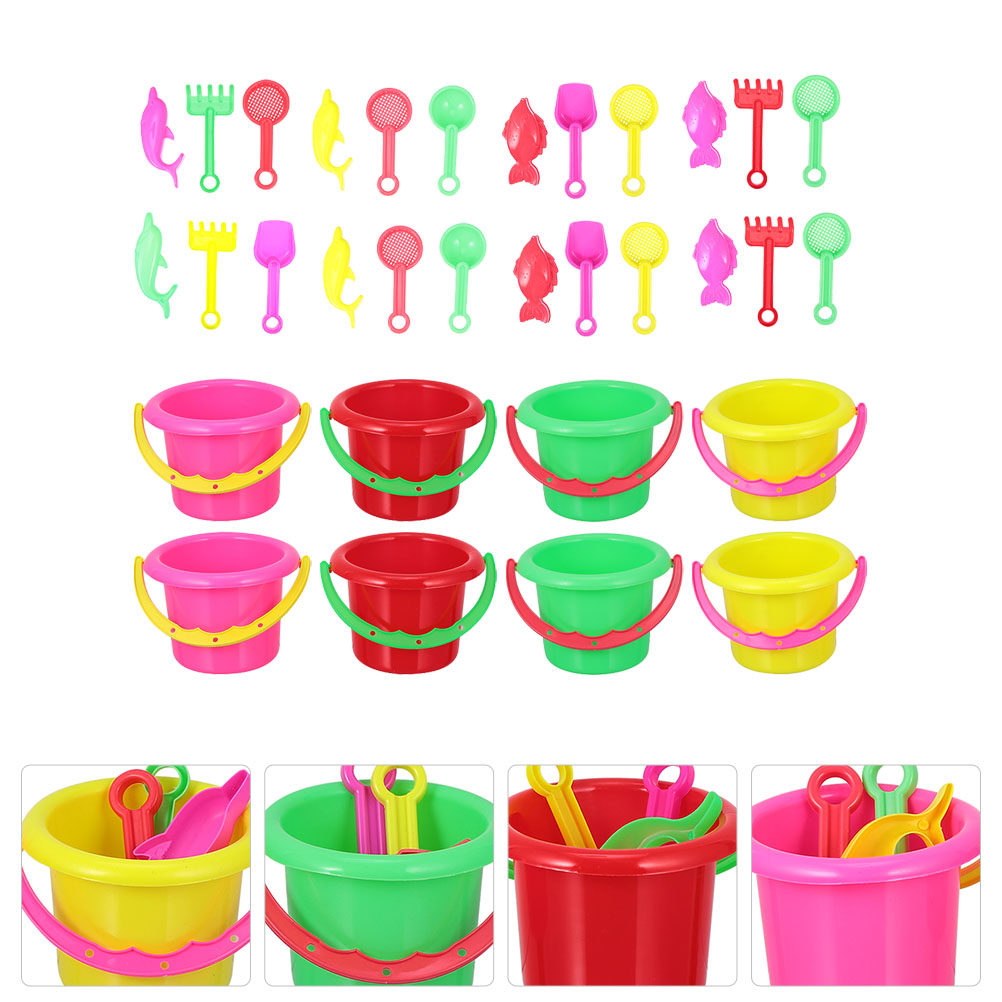 8 Sets Kids Sand Bucket Beach  - Kids Outdoor Activity Toys ulasan dan harga