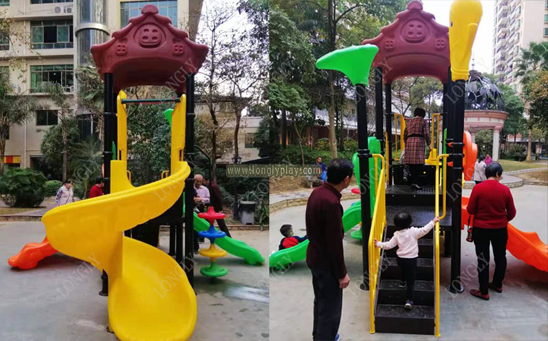 Outdoor Playground Plastic Sli - Kids Outdoor Garden ulasan dan harga