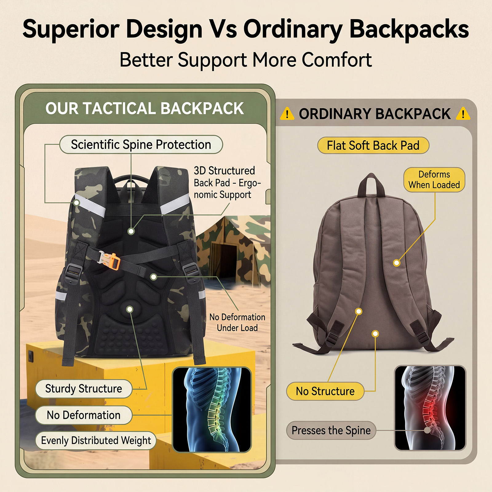New Camouflage Tactical Backpa - Kids Outdoor Backpack ulasan dan harga
