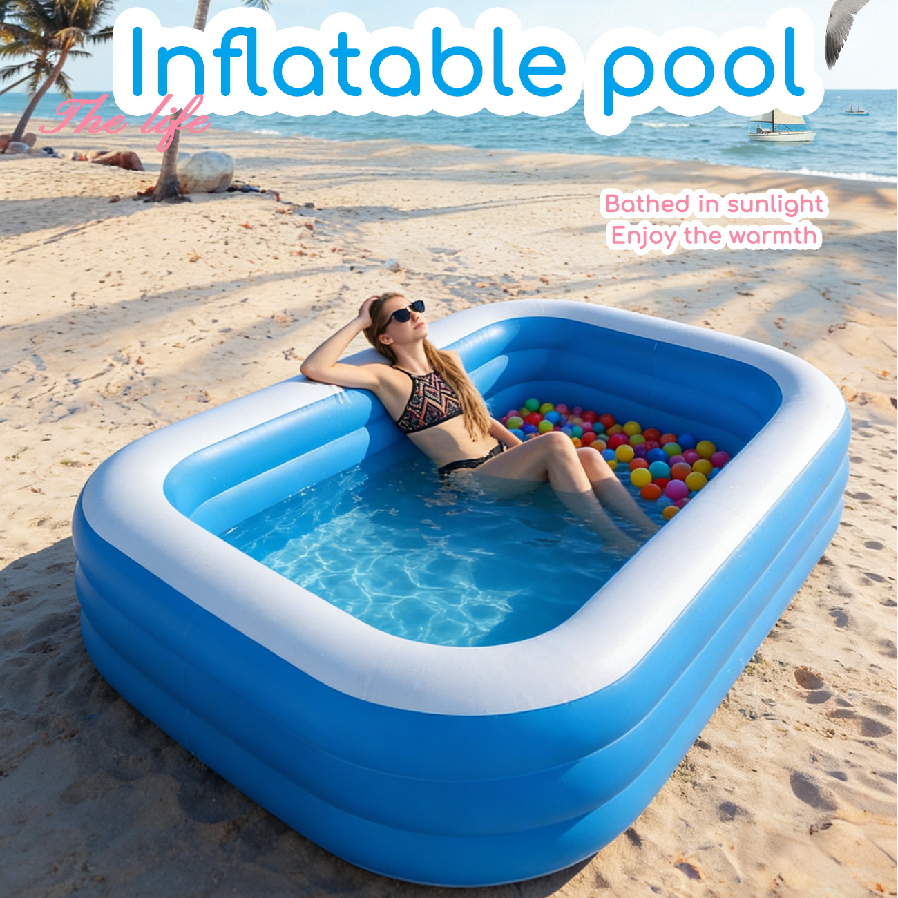 Inflatable Pool for Kids and A - Kids Outdoor Garden ulasan dan harga