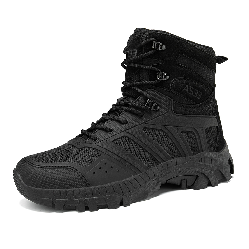 Men Tactical Boots Lace Up Des - Kids Outdoor Climbing ulasan dan harga