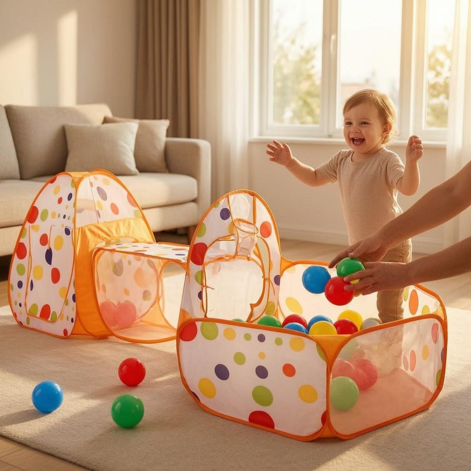 3 Pieces 3 in 1 Play Tent Set  - Play Kids Outdoor ulasan dan harga