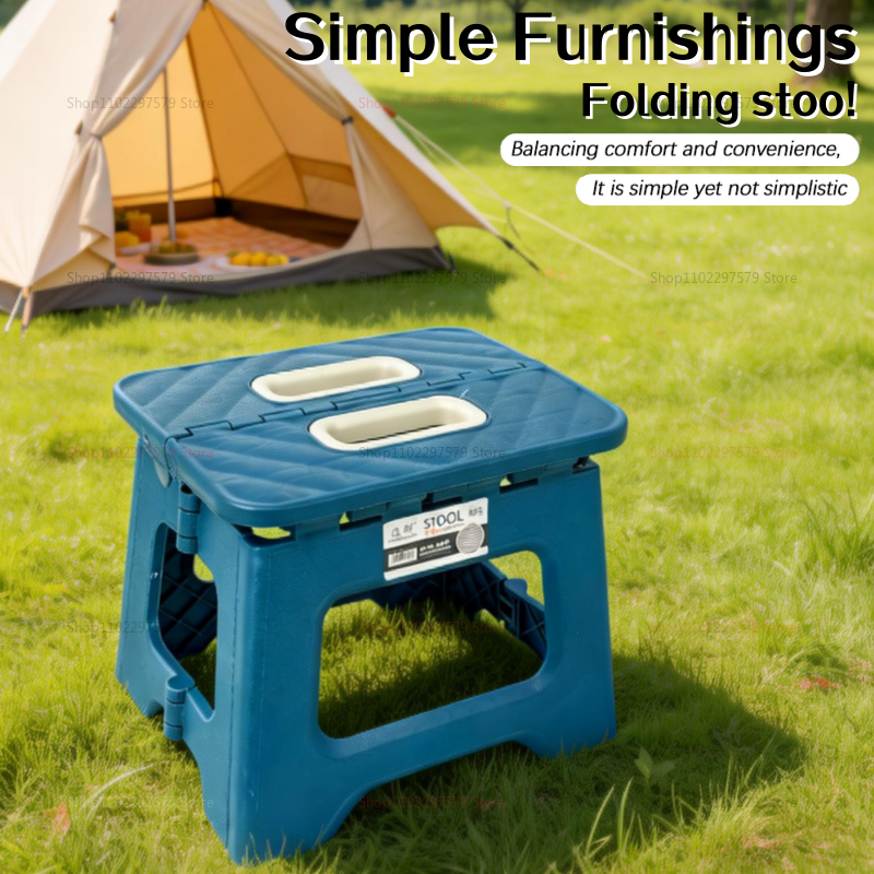 Portable Folding Camping Stool - Kids Outdoor Chair Plastic ulasan dan harga