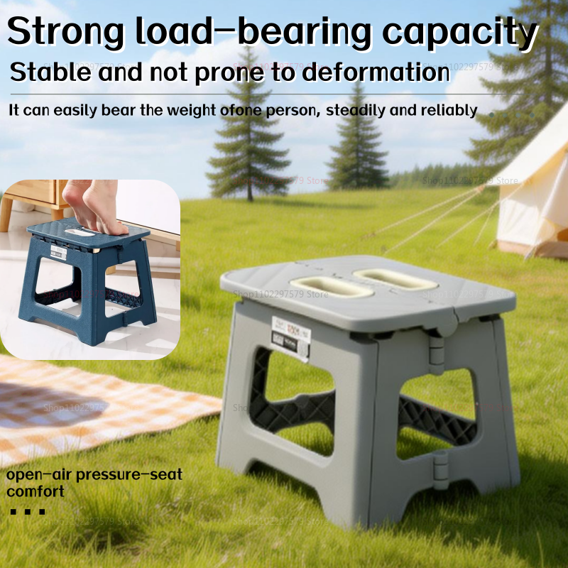 Portable Folding Camping Stool - Kids Outdoor Chair Plastic ulasan dan harga
