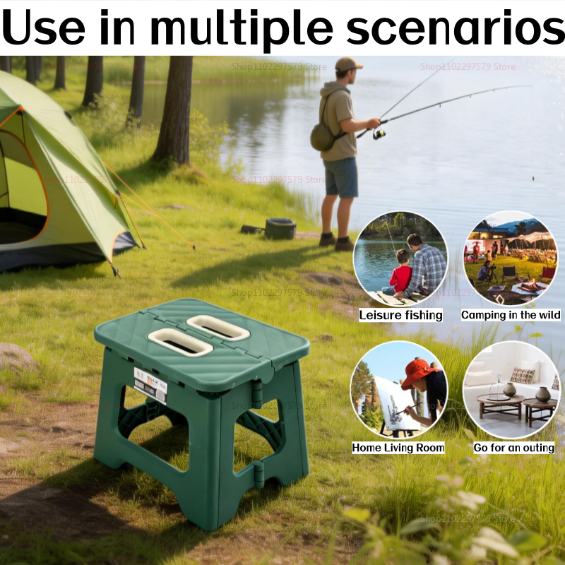Portable Folding Camping Stool - Kids Outdoor Chair Plastic ulasan dan harga