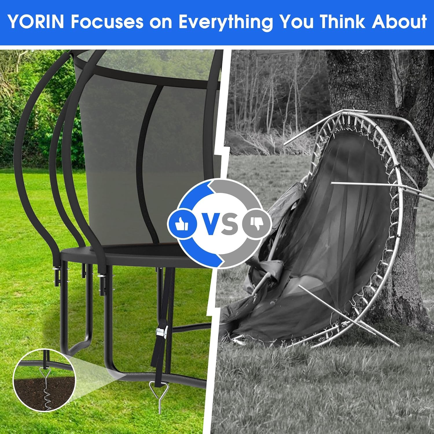 Large Outdoor Trampoline with  - Kids Outdoor Garden ulasan dan harga