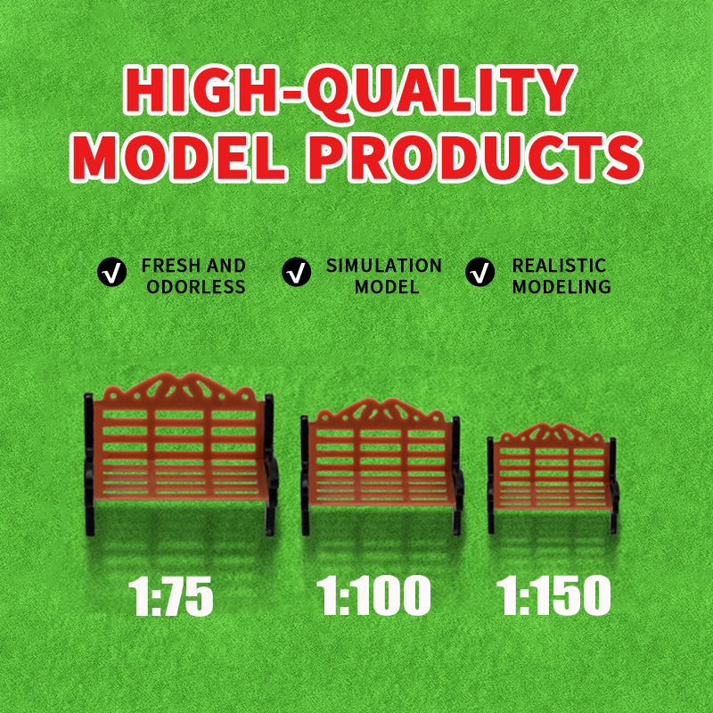 10PCS Miniature Park Bench Mod - Kids Outdoor Chair Plastic ulasan dan harga