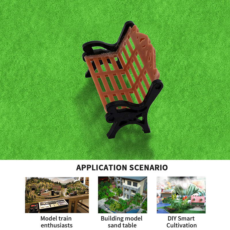 10PCS Miniature Park Bench Mod - Kids Outdoor Chair Plastic ulasan dan harga