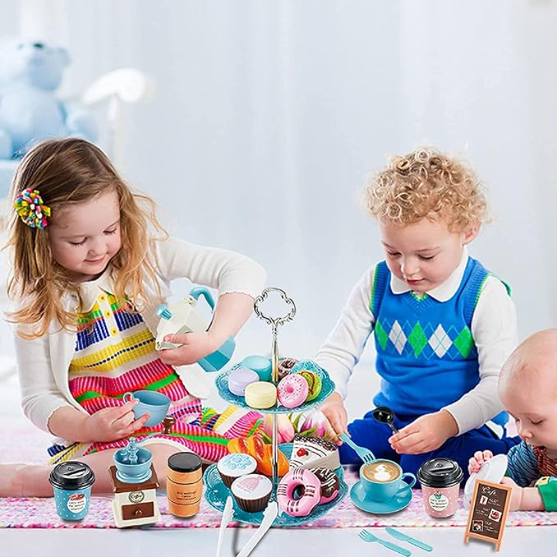 Pretend Play Tea Party Set for - Kids Outdoor House With Kitchen ulasan dan harga