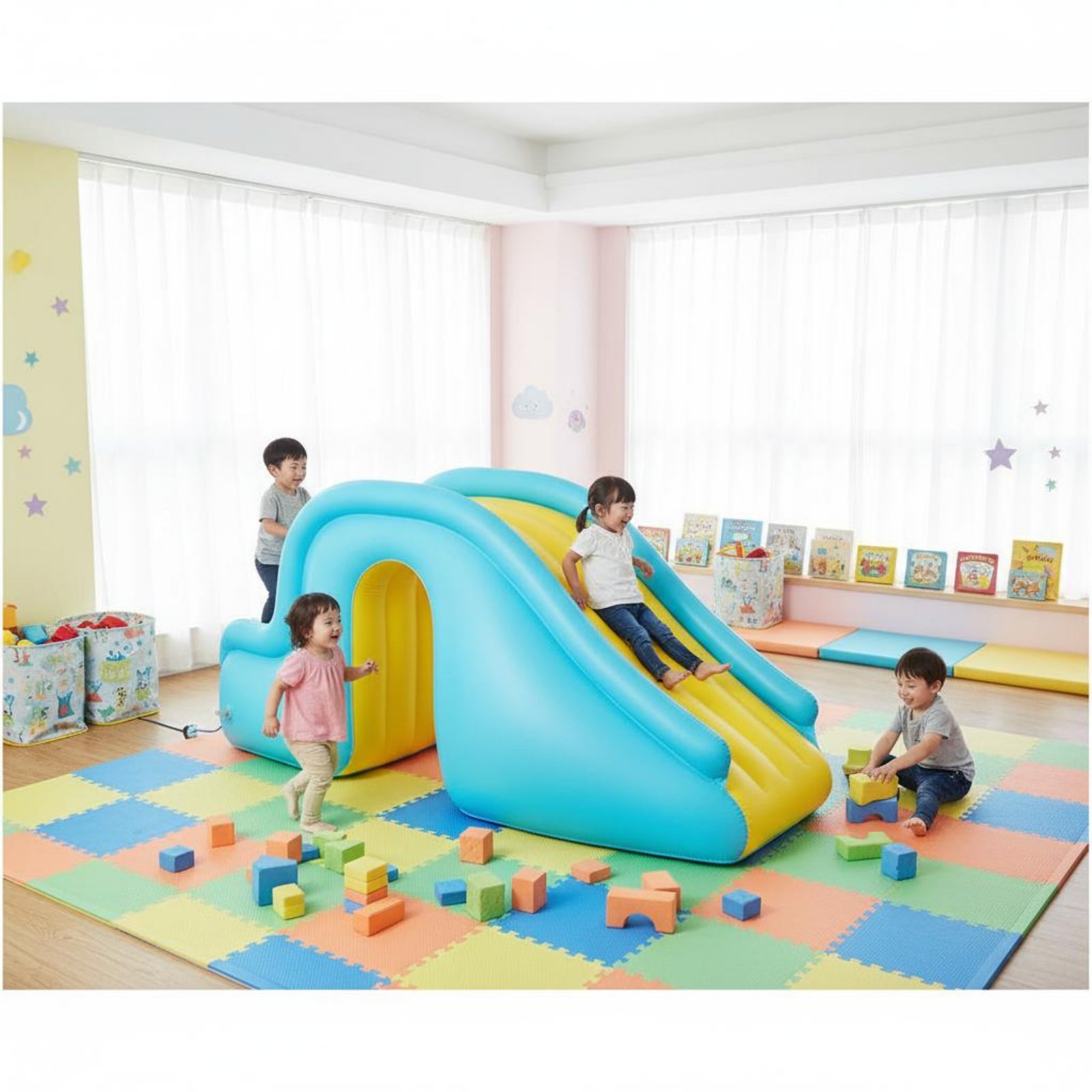 Inflatable Water Slide Indoor  - Kids Outdoor Climbing ulasan dan harga