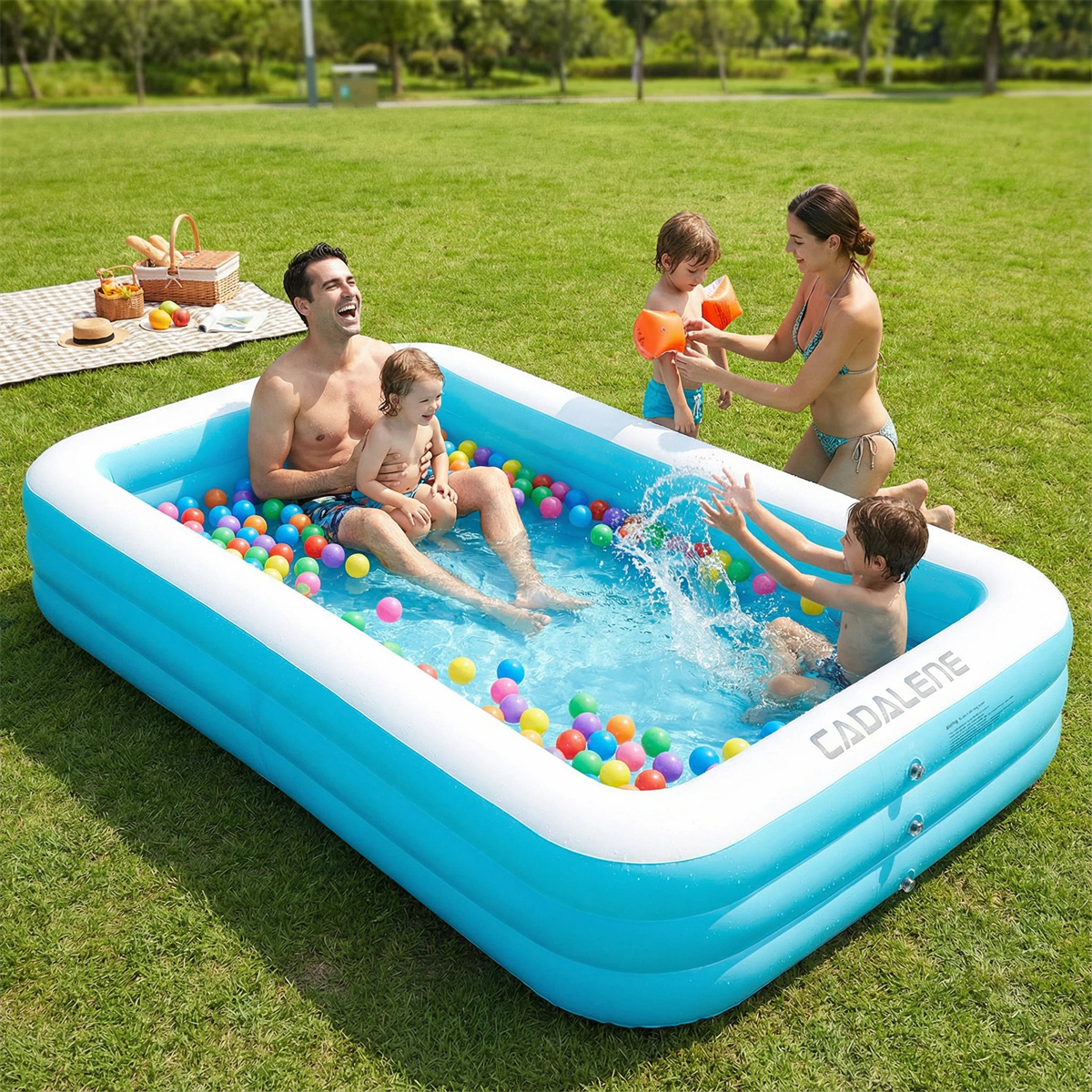 Inflatable swimming Pool for K - Kids Outdoor Garden ulasan dan harga
