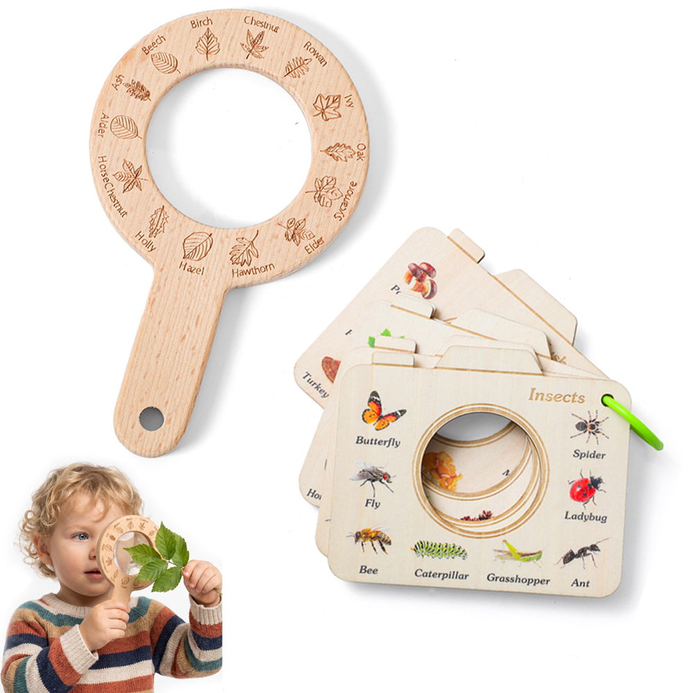 Wooden Magnifying Glass and Ca - Kids Outdoor Kit ulasan dan harga
