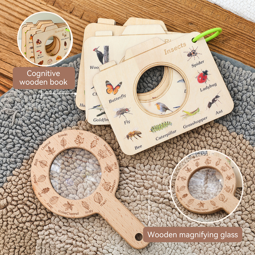 Wooden Magnifying Glass and Ca - Kids Outdoor Kit ulasan dan harga