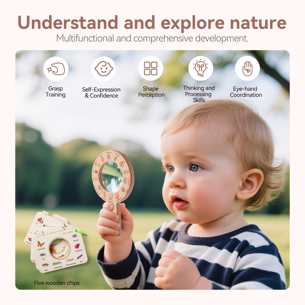 Wooden Magnifying Glass and Ca - Kids Outdoor Kit ulasan dan harga