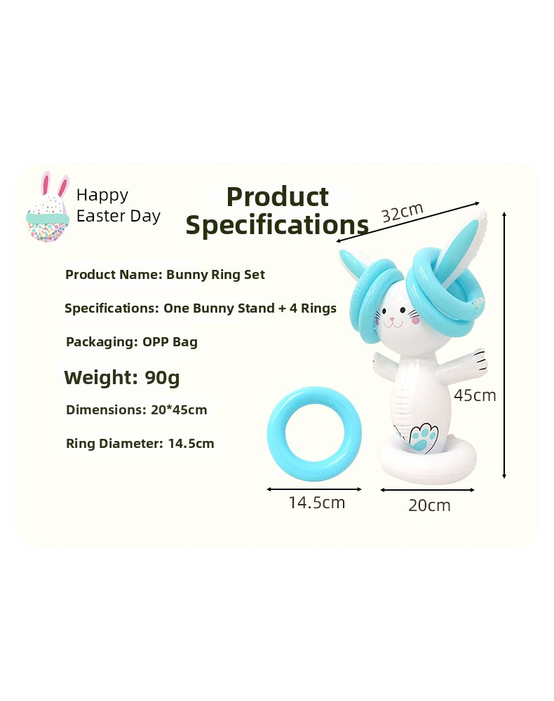 Easter Inflatable Bunny Ring T - Play Kids Outdoor ulasan dan harga
