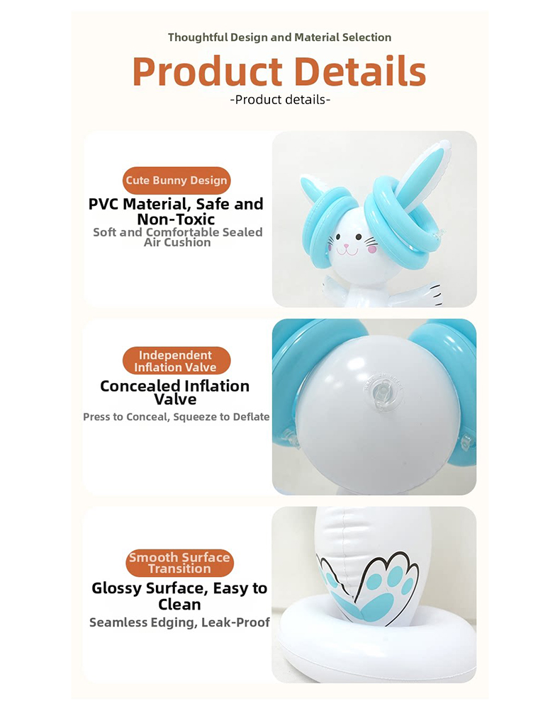 Easter Inflatable Bunny Ring T - Play Kids Outdoor ulasan dan harga