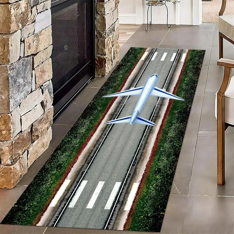 VIKAMA Airplane Runway Print R - Kids Outdoor Mat Waterproof ulasan dan harga