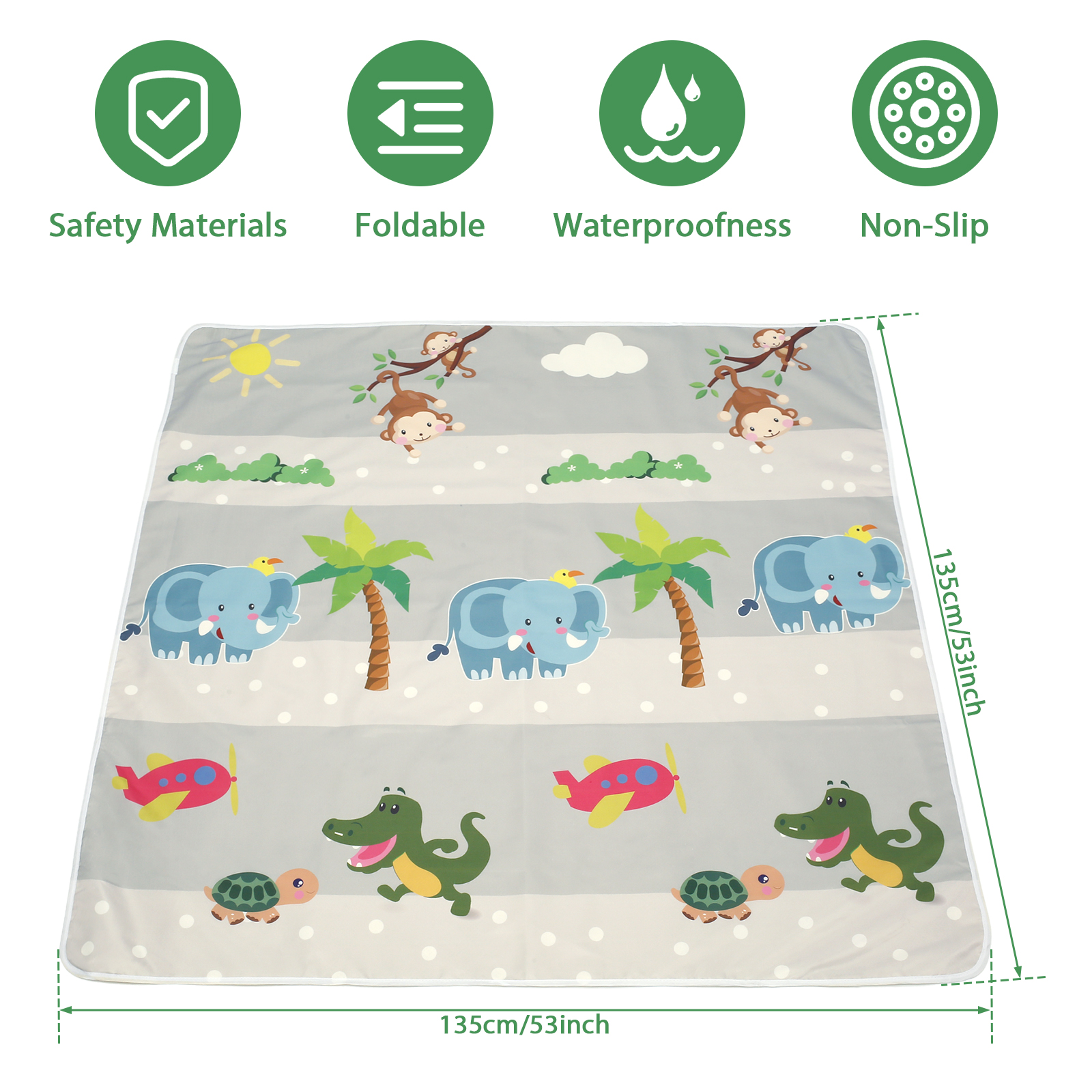 Baby Splat Mat for Under High  - Kids Outdoor Mat Waterproof ulasan dan harga