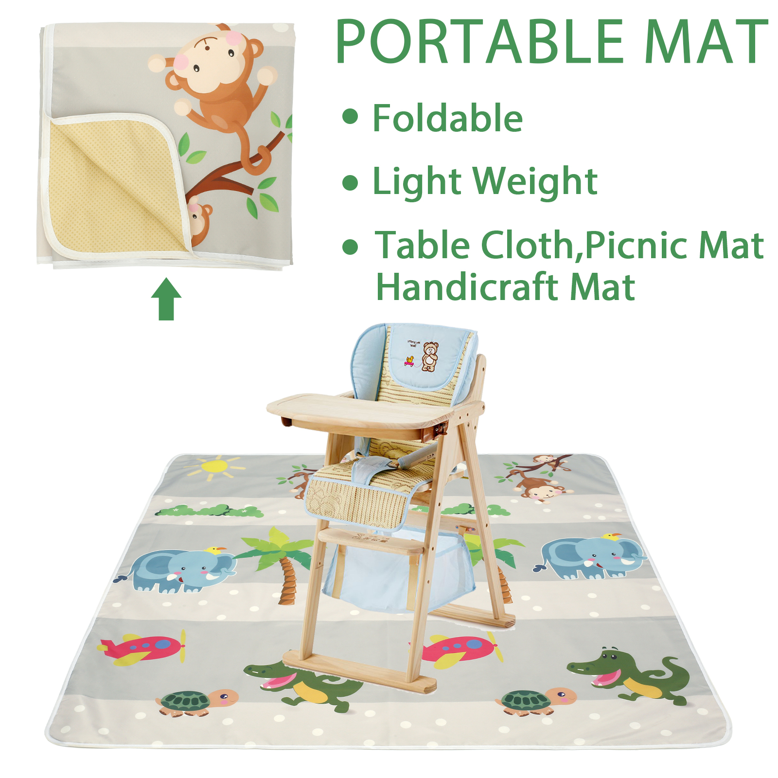 Baby Splat Mat for Under High  - Kids Outdoor Mat Waterproof ulasan dan harga