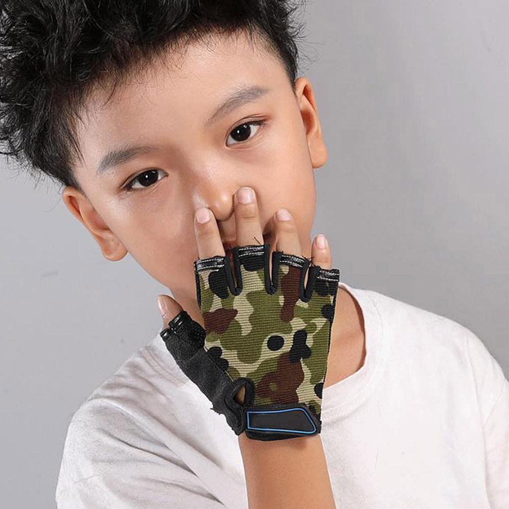 1Pair Kids Cycling Gloves Half - Kids Outdoor Climbing ulasan dan harga