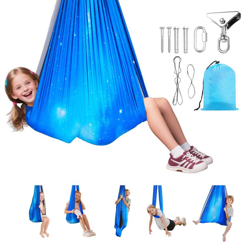 Sensory Swing, Double-Layer Fa - Kids Outdoor Hammock Swing ulasan dan harga