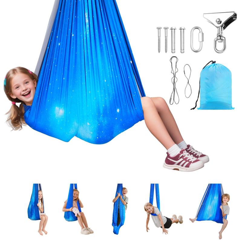 Sensory Swing, Double-Layer Fa - Kids Outdoor Hammock Swing ulasan dan harga