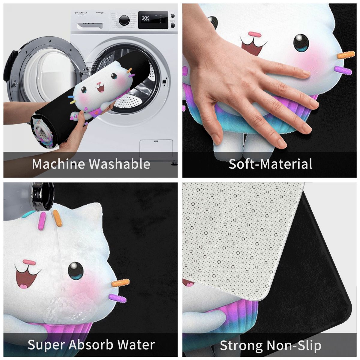 Gabbys Dollhouse Cartoon Gabby - Kids Outdoor Mat Waterproof ulasan dan harga