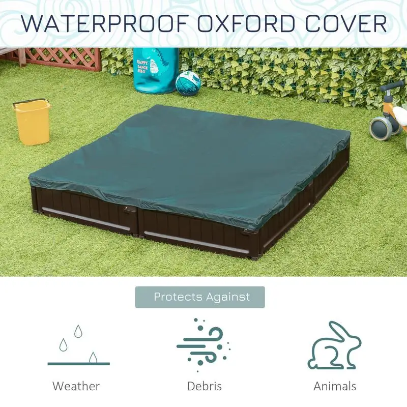 Outsunny Kids Outdoor Sandbox  - Kids Outdoor Garden ulasan dan harga