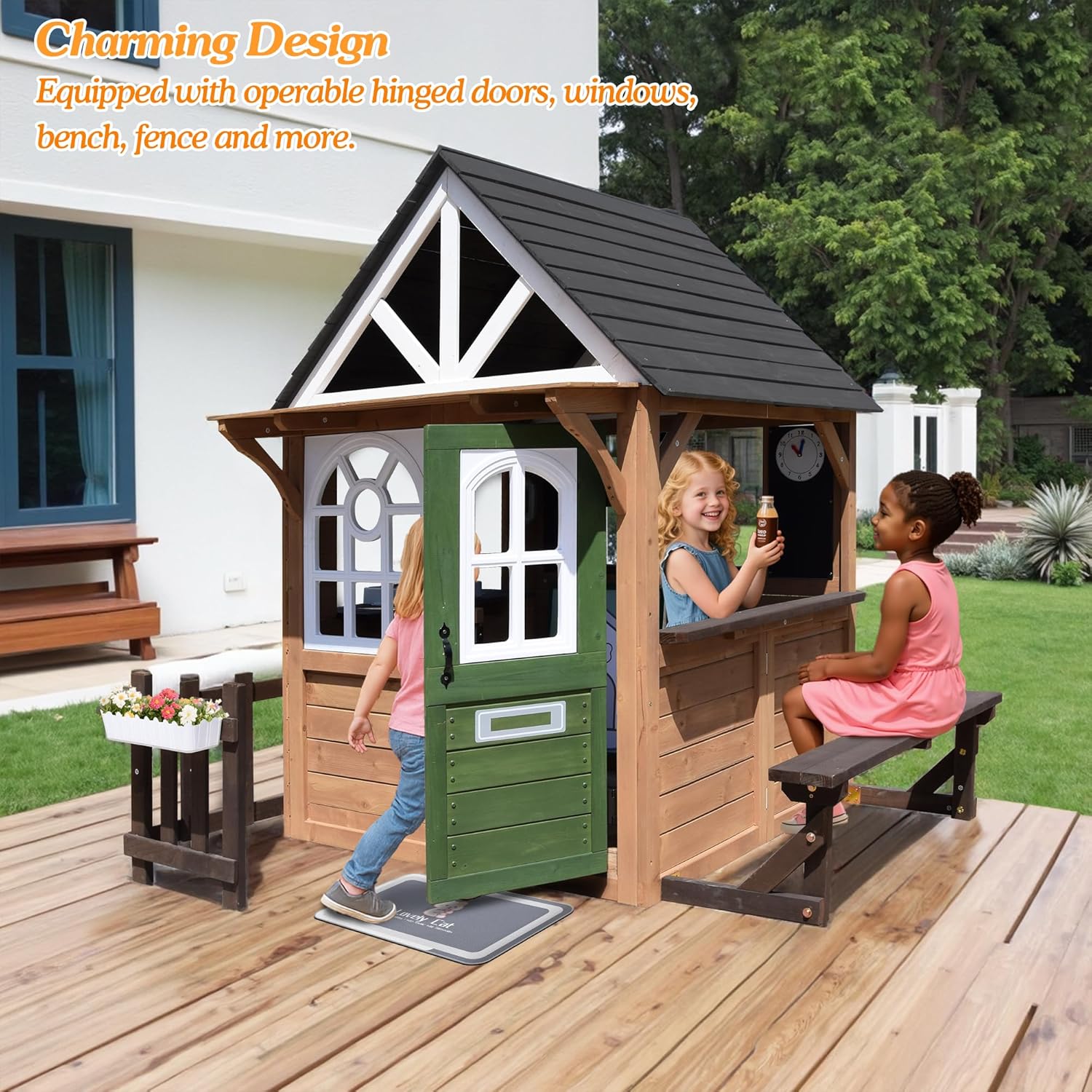 Outdoor Play House for Kids, F - Kids Outdoor House With Kitchen ulasan dan harga