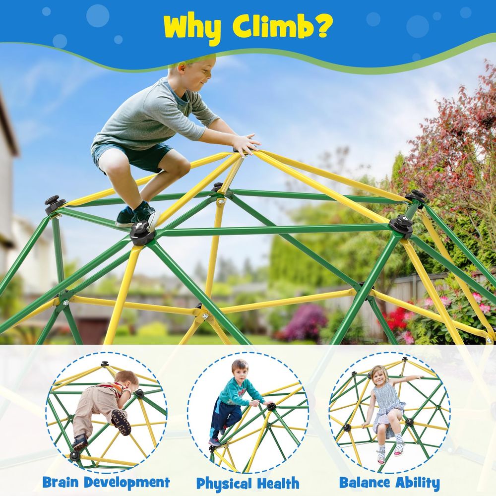 Climbing Dome, 10FT Climber wi - Kids Outdoor Hammock Swing ulasan dan harga